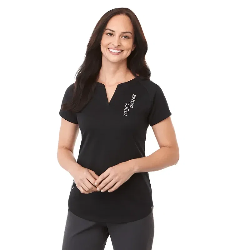 Custom Women's Short Sleeve Curved Hem Tee - Amos Eco — view 16