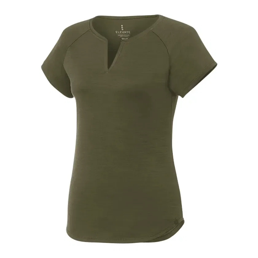 Custom Women's Short Sleeve Curved Hem Tee - Amos Eco — view 2