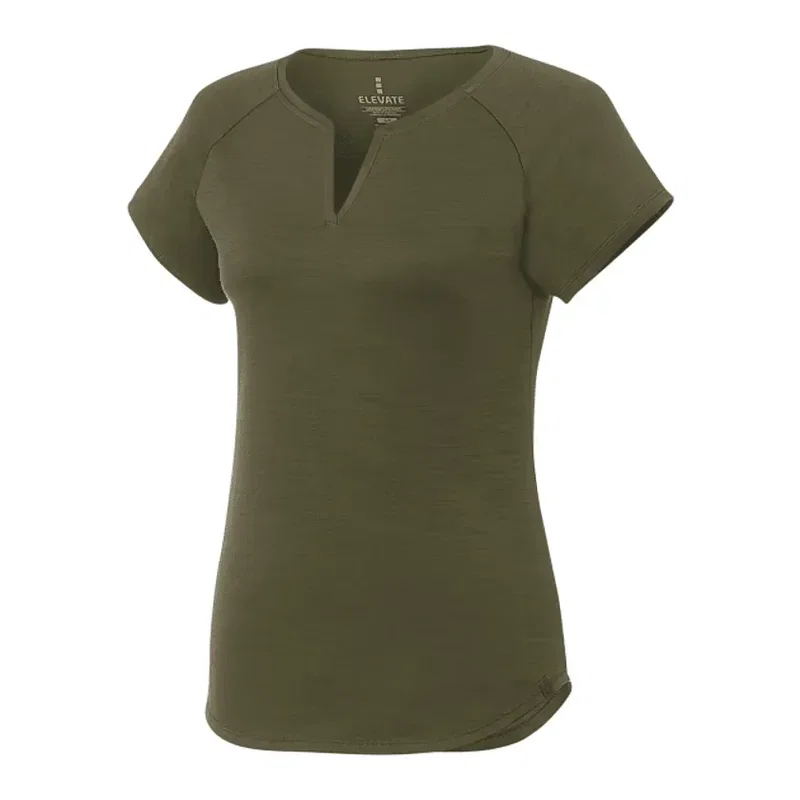 Custom Women's Short Sleeve Curved Hem Tee - Amos Eco — view 2