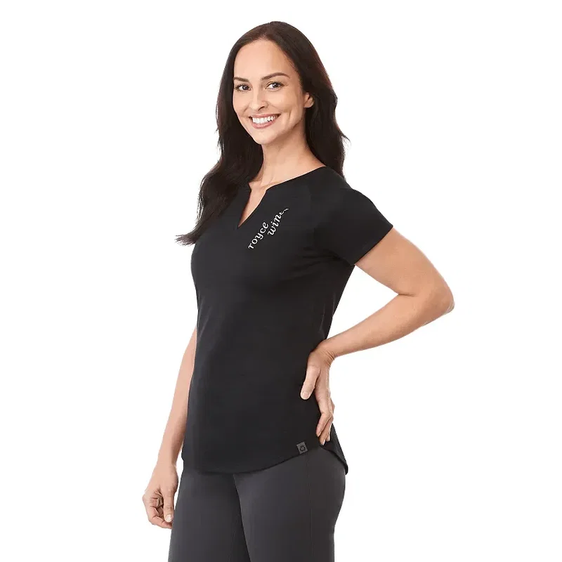 Custom Women's Short Sleeve Curved Hem Tee - Amos Eco — view 24