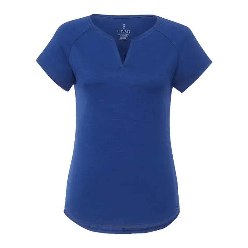 Custom Women's Short Sleeve Curved Hem Tee - Amos Eco — view 6