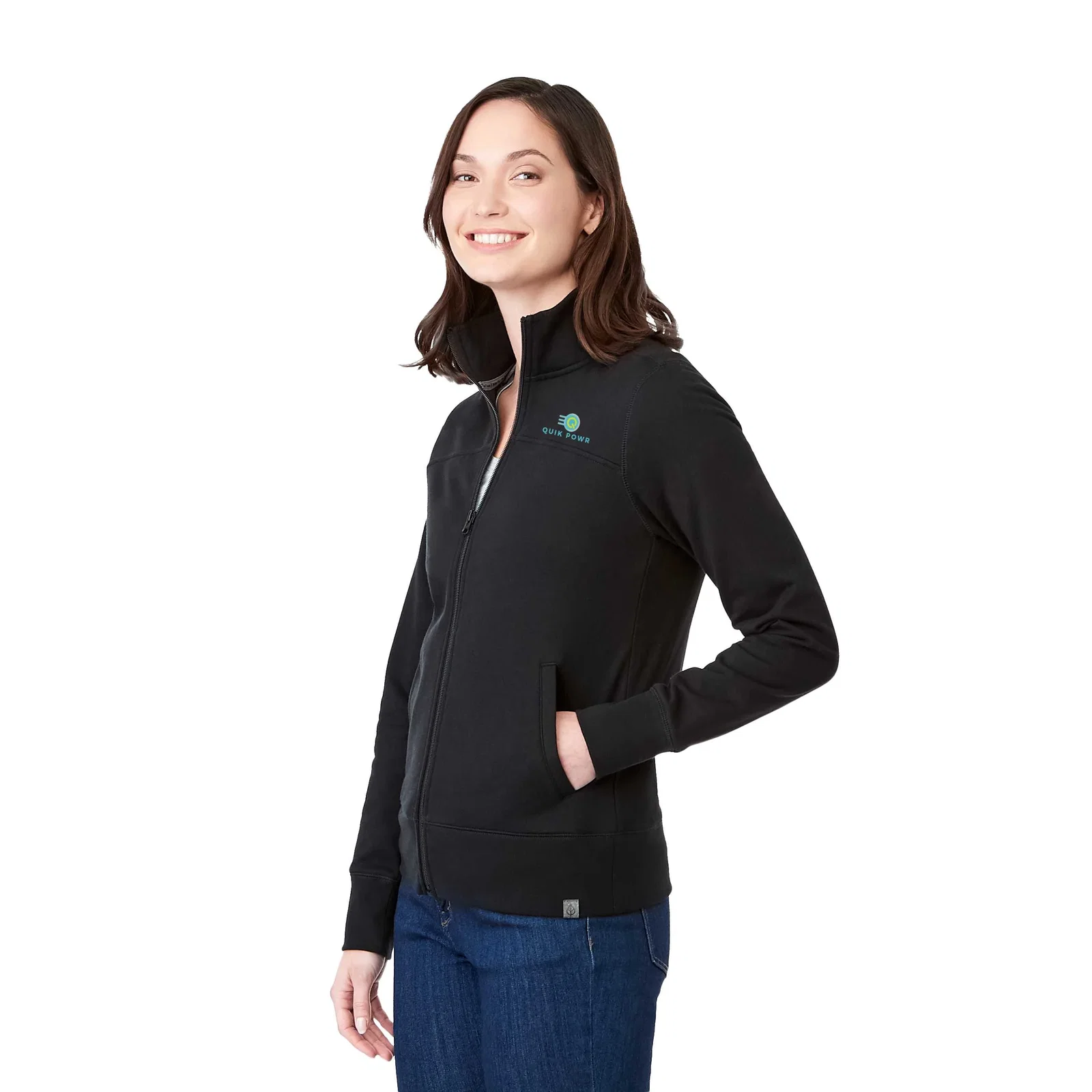Custom Argus Eco Fleece Full Zip for Women — view 35