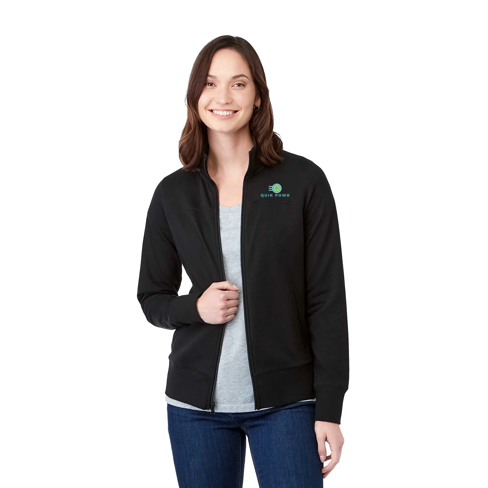 Custom Argus Eco Fleece Full Zip for Women — view 38