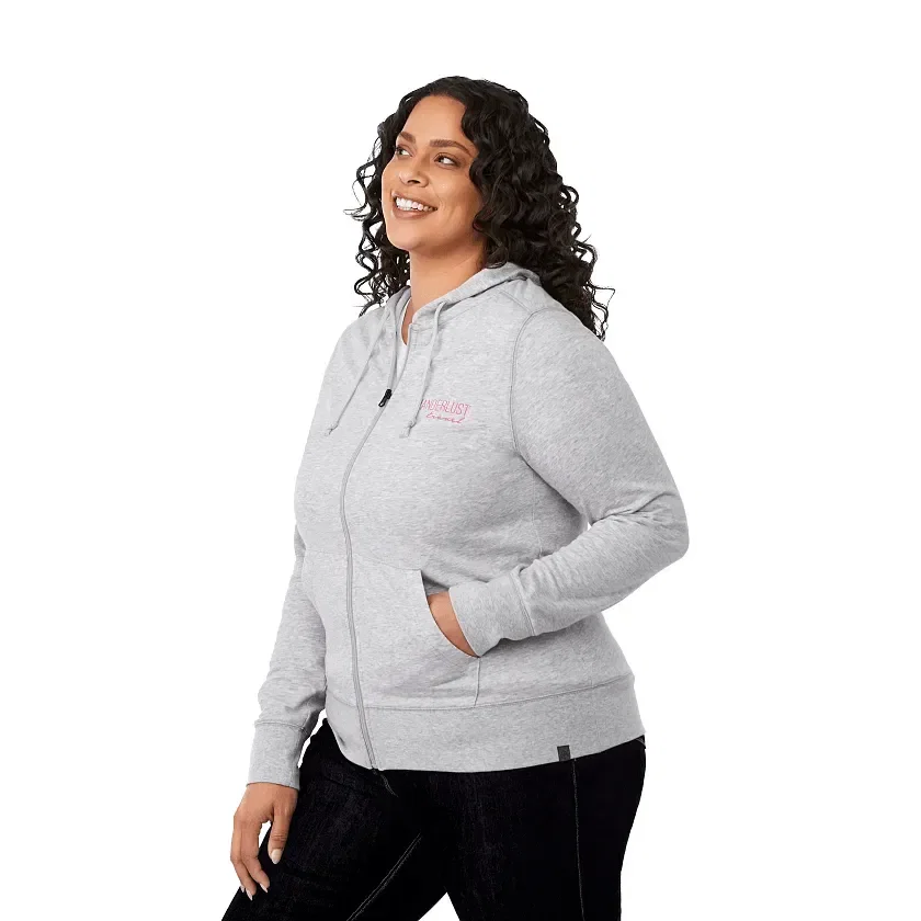 Eco Fleece Women's Full Zip Hoody being worn