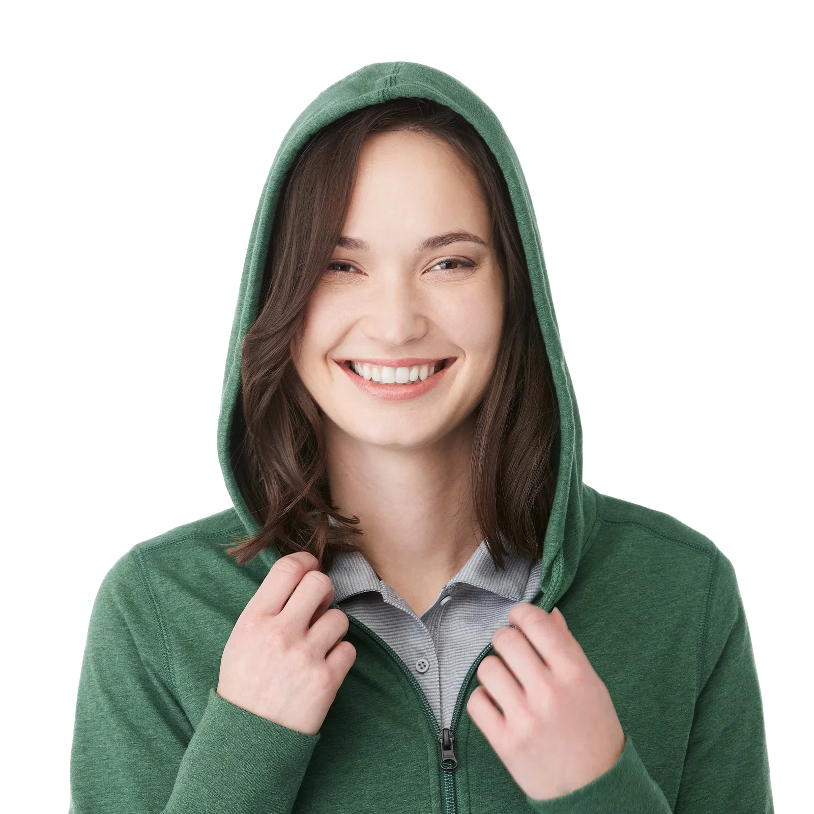 Custom Eco Fleece Women's Full Zip Hoody — view 42