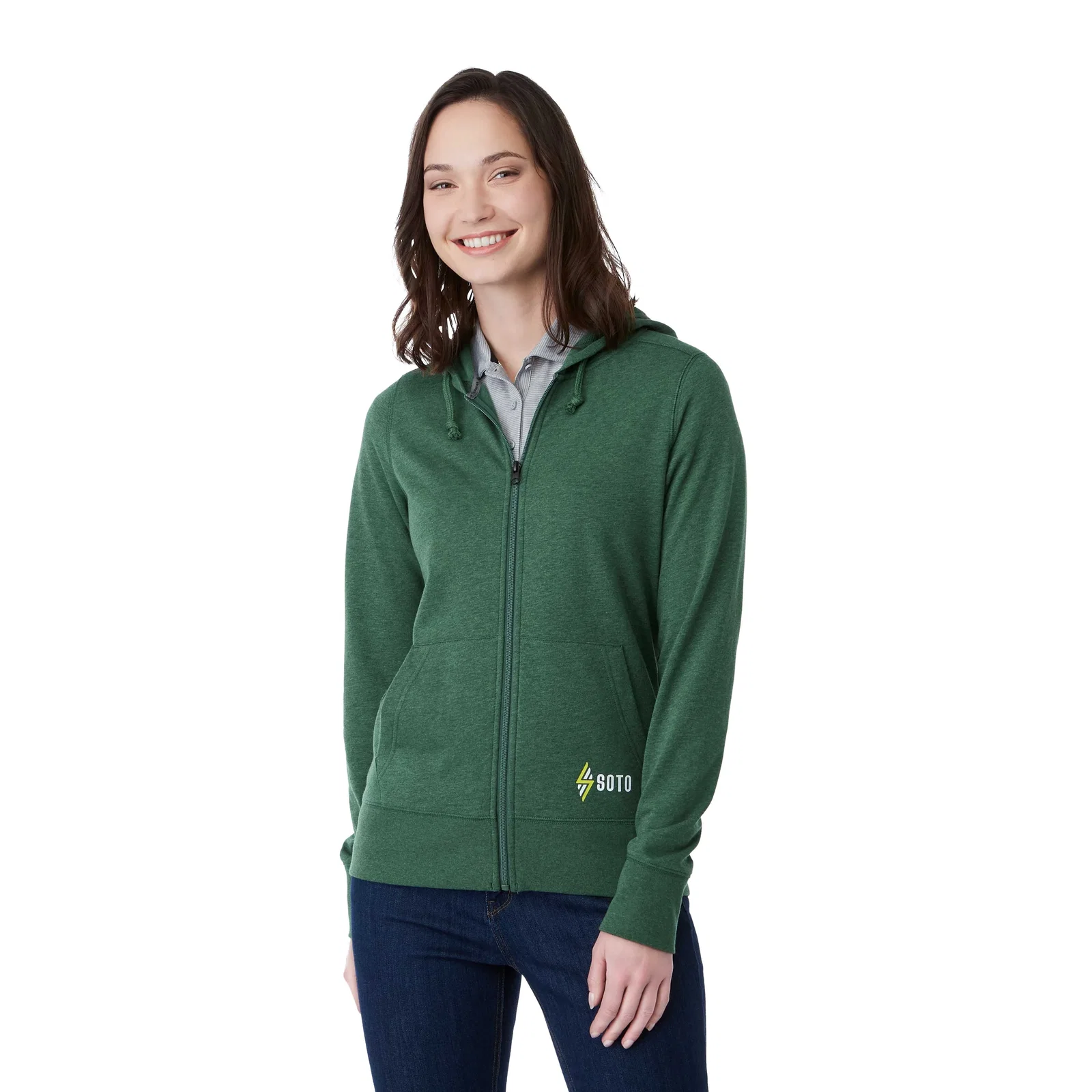 Custom Eco Fleece Women's Full Zip Hoody — view 48