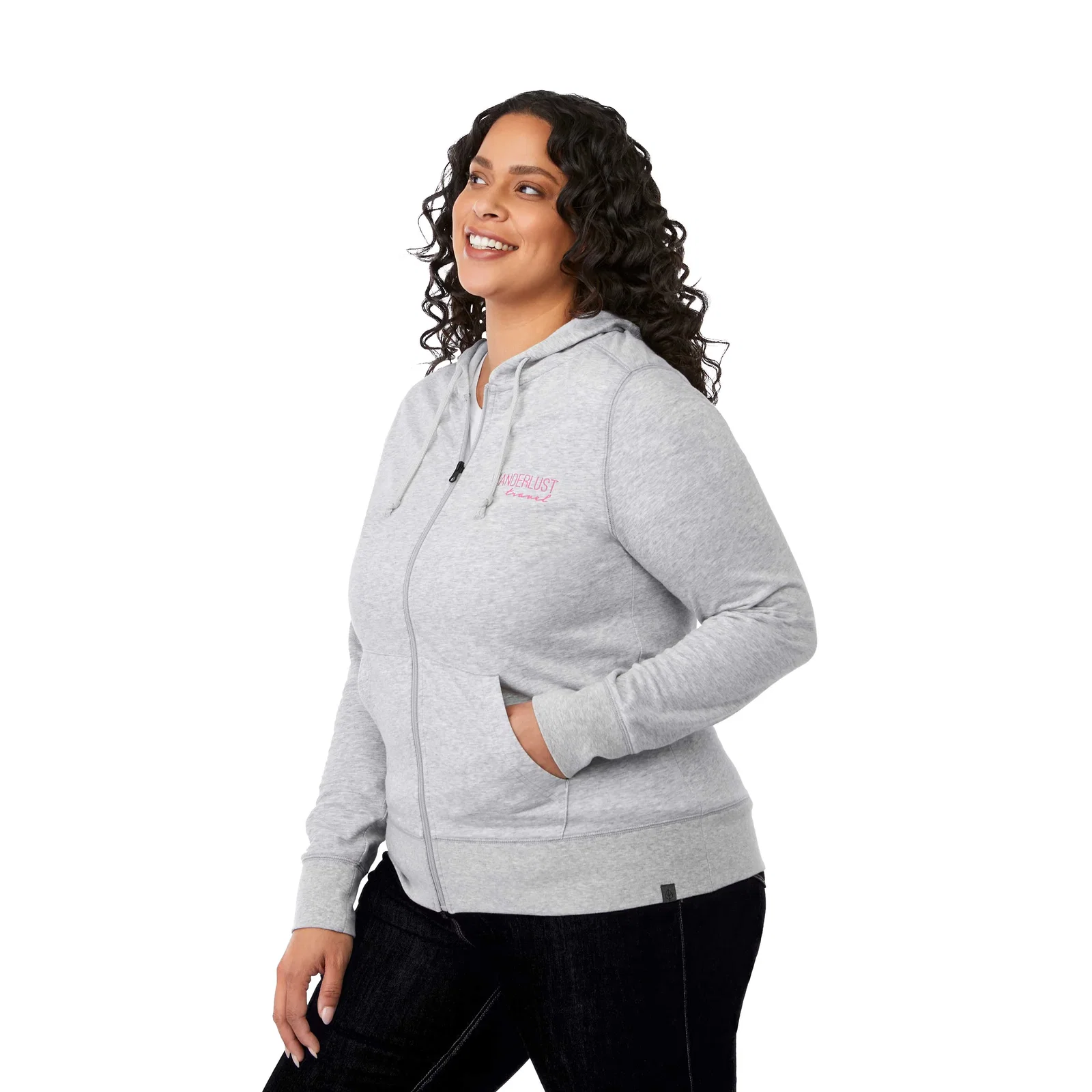 Custom Eco Fleece Women's Full Zip Hoody — view 60