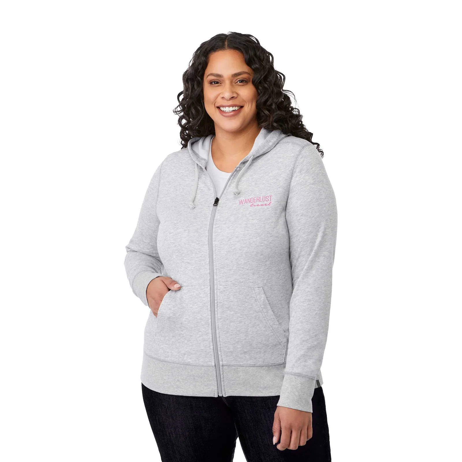 Custom Eco Fleece Women's Full Zip Hoody — view 61