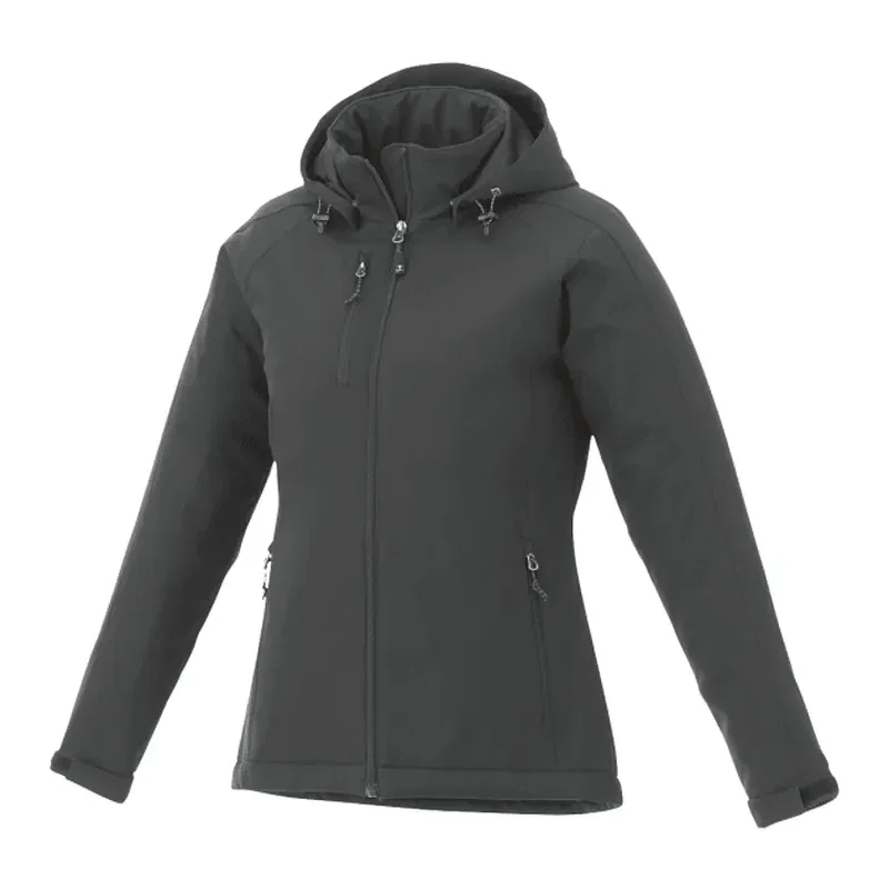 Custom Women's Bryce Insulated Softshell Logo Jacket with Hood — view 17