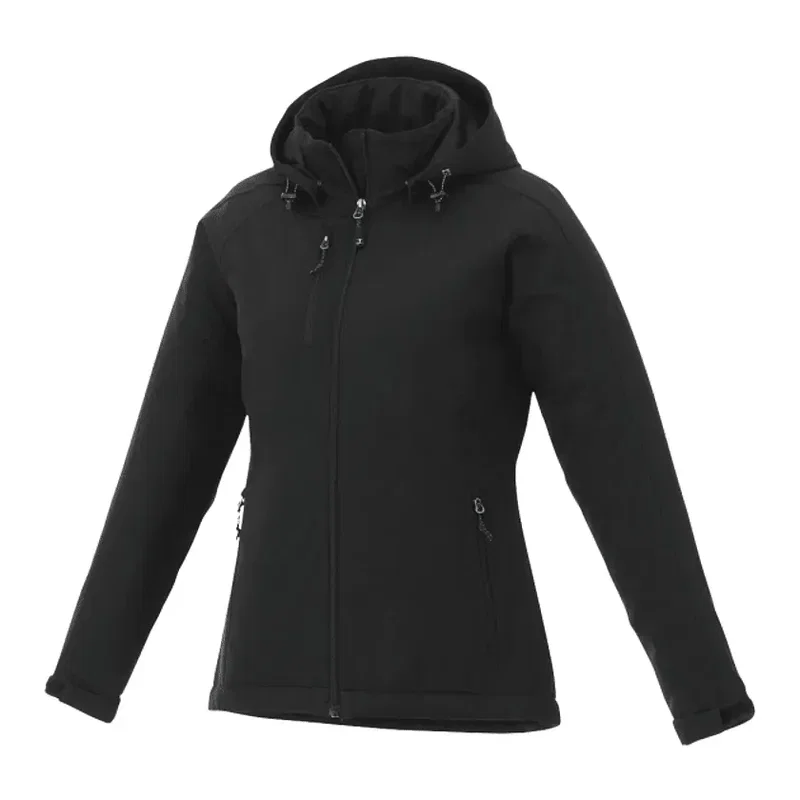 Custom Women's Bryce Insulated Softshell Logo Jacket with Hood — view 3