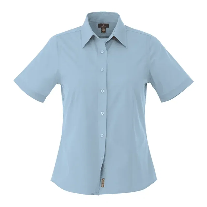 Custom Colter Short Sleeve Button Up Women's Shirt — view 14