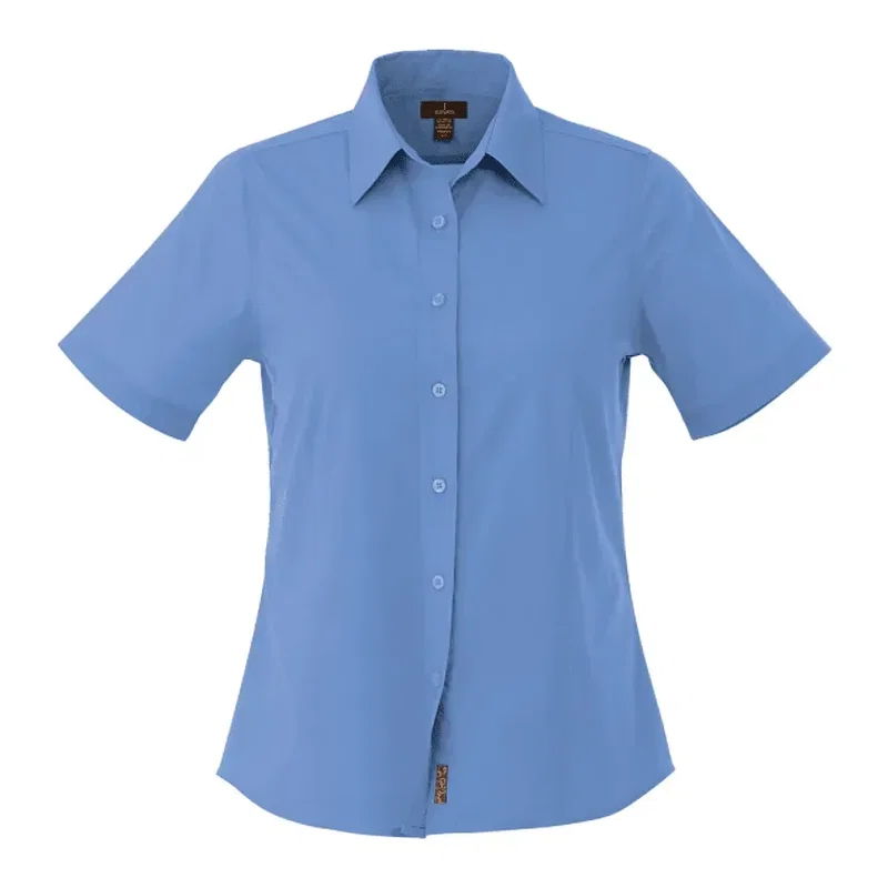 Custom Colter Short Sleeve Button Up Women's Shirt — view 18