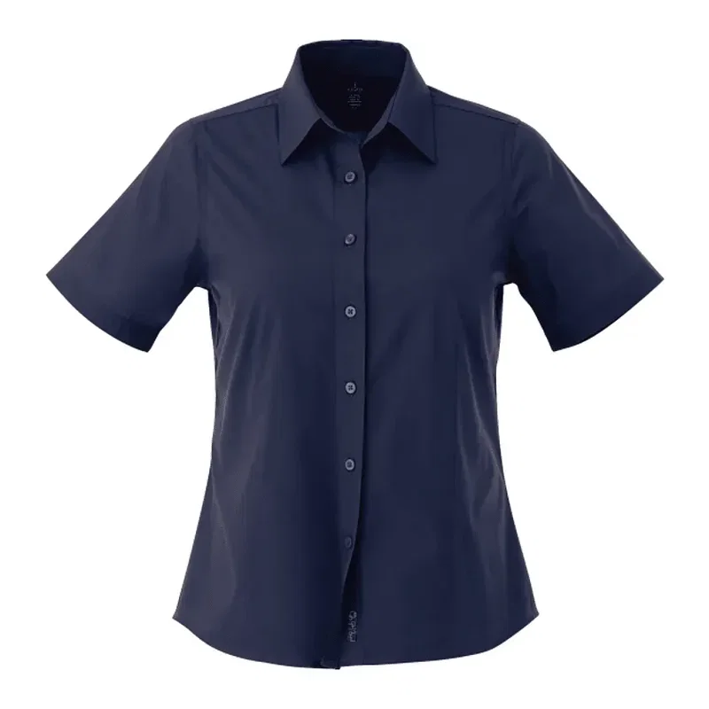 Custom Colter Short Sleeve Button Up Women's Shirt — view 20