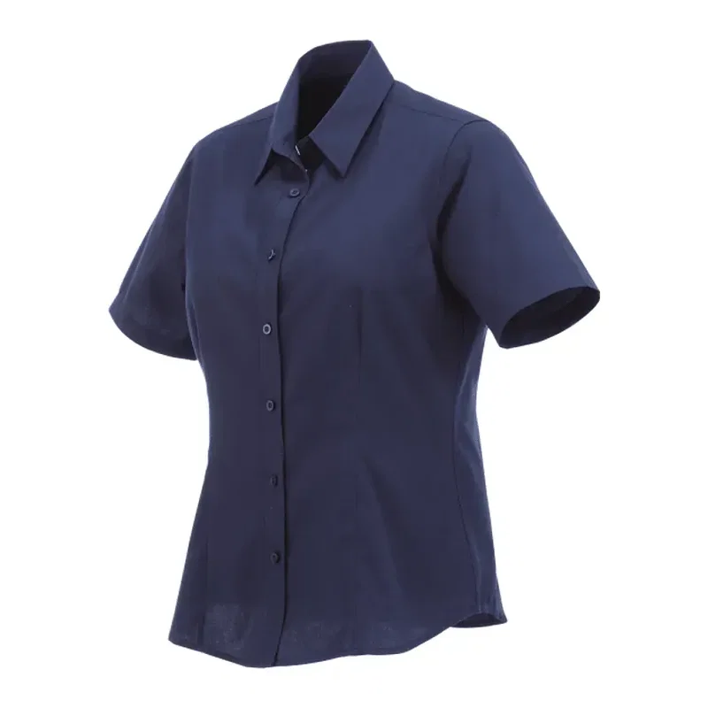Custom Colter Short Sleeve Button Up Women's Shirt — view 21