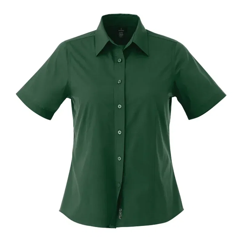 Custom Colter Short Sleeve Button Up Women's Shirt — view 22