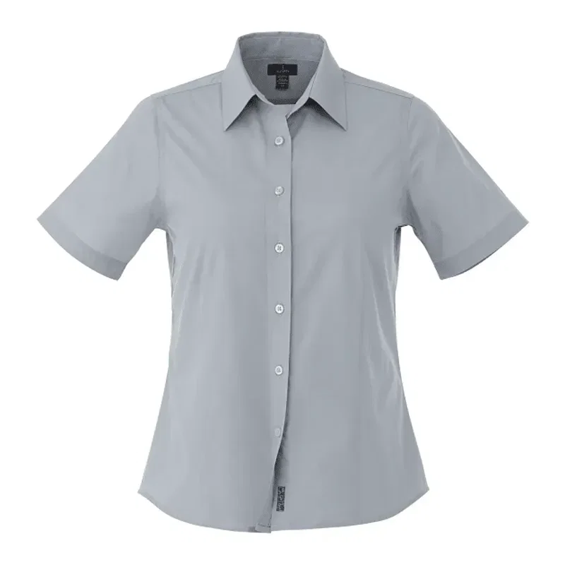 Custom Colter Short Sleeve Button Up Women's Shirt — view 25