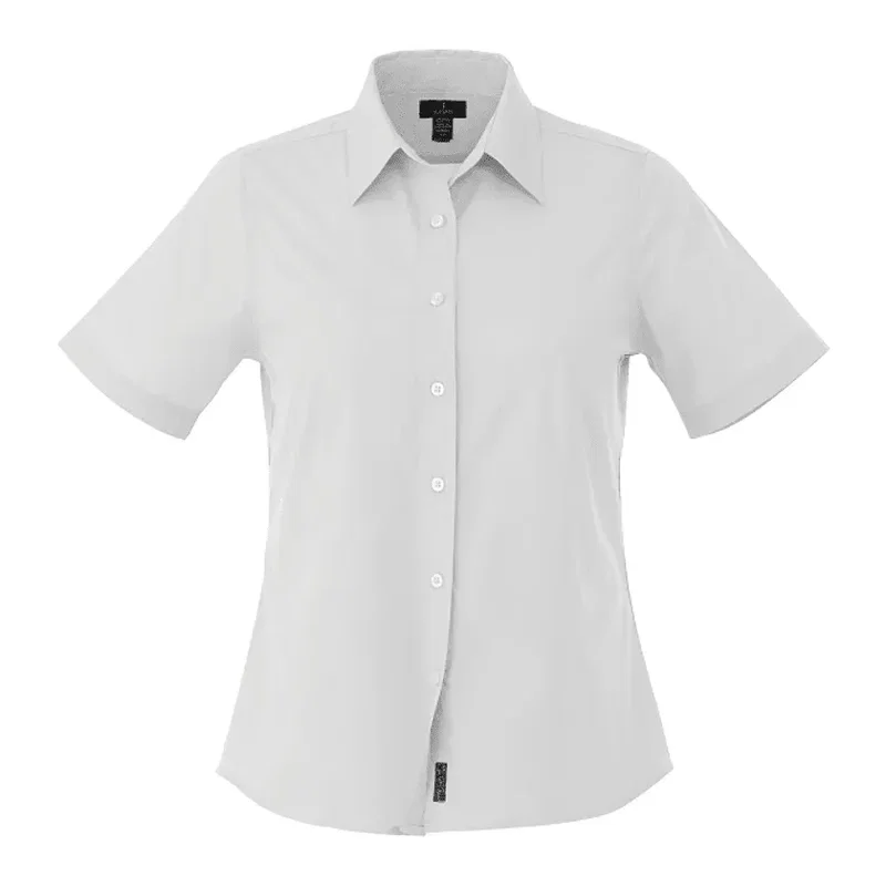 Custom Colter Short Sleeve Button Up Women's Shirt — view 3