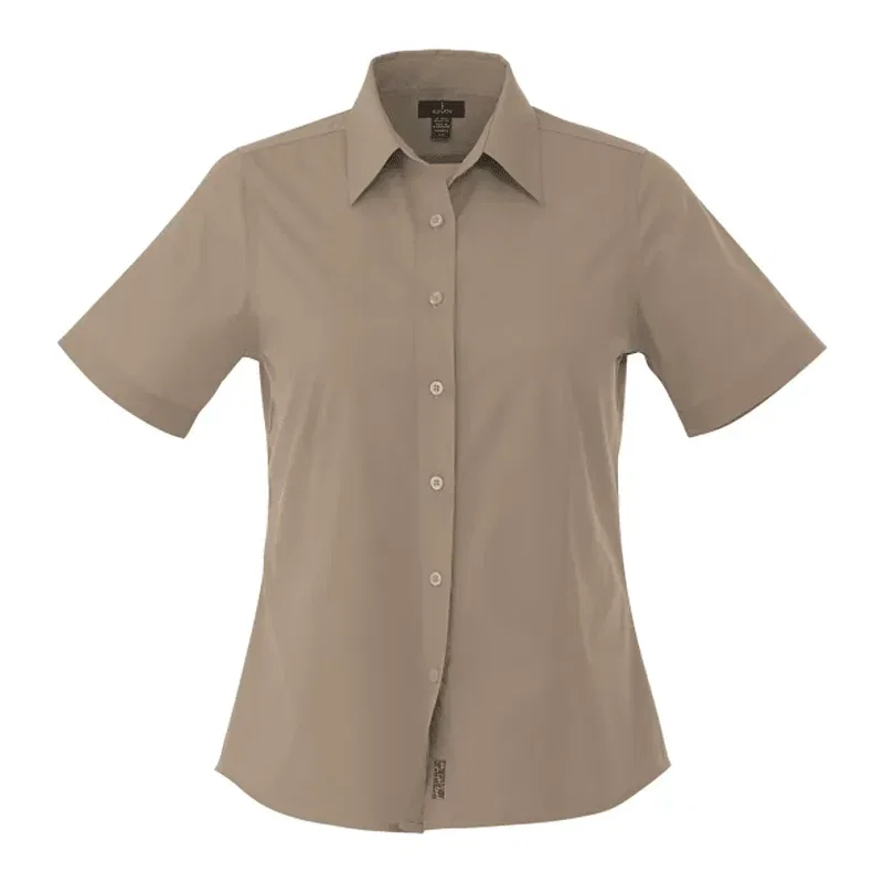 Custom Colter Short Sleeve Button Up Women's Shirt — view 6