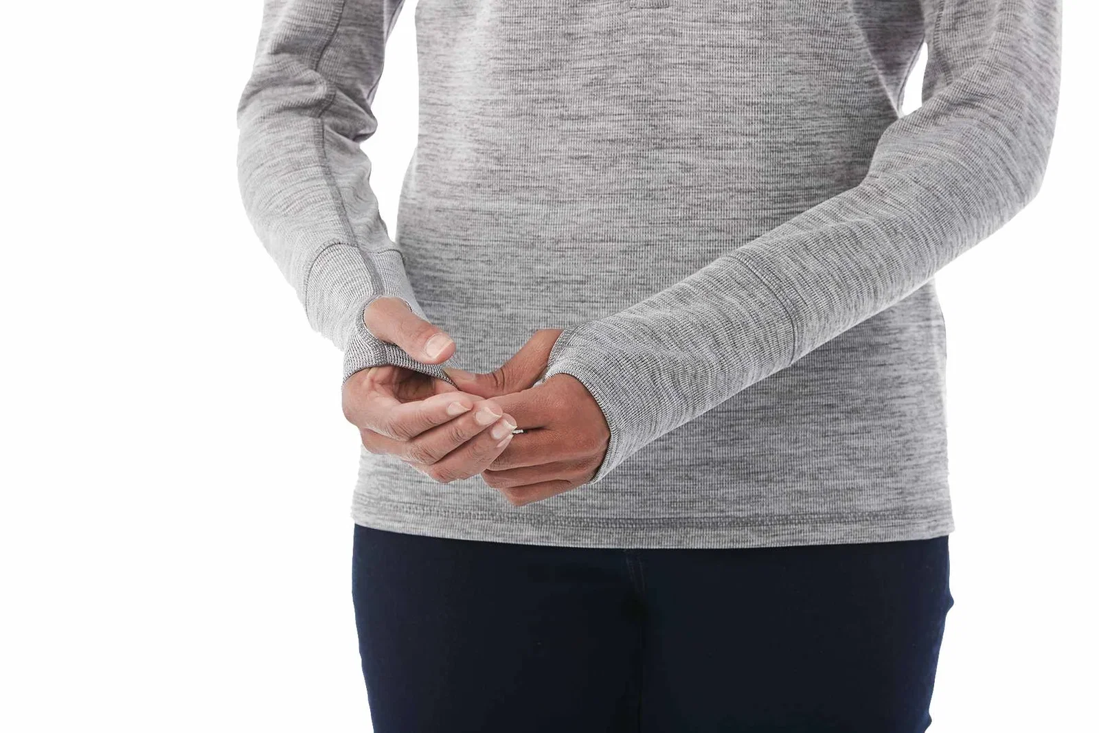 Customized Women's Performance Knit Half Zip - Thumb Holes Included — view 12