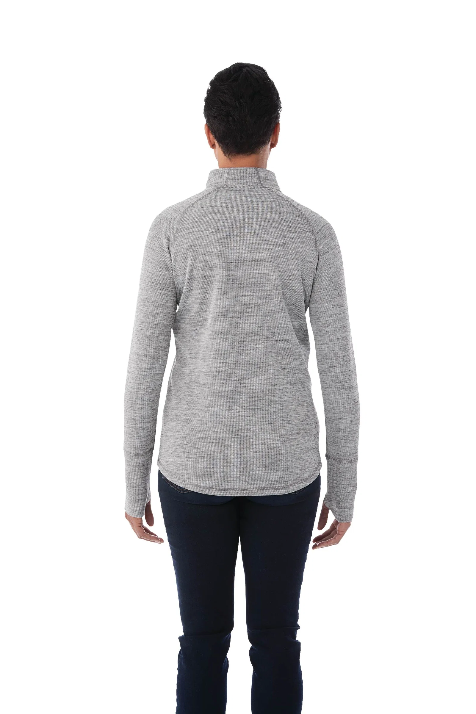 Customized Women's Performance Knit Half Zip - Thumb Holes Included — view 13