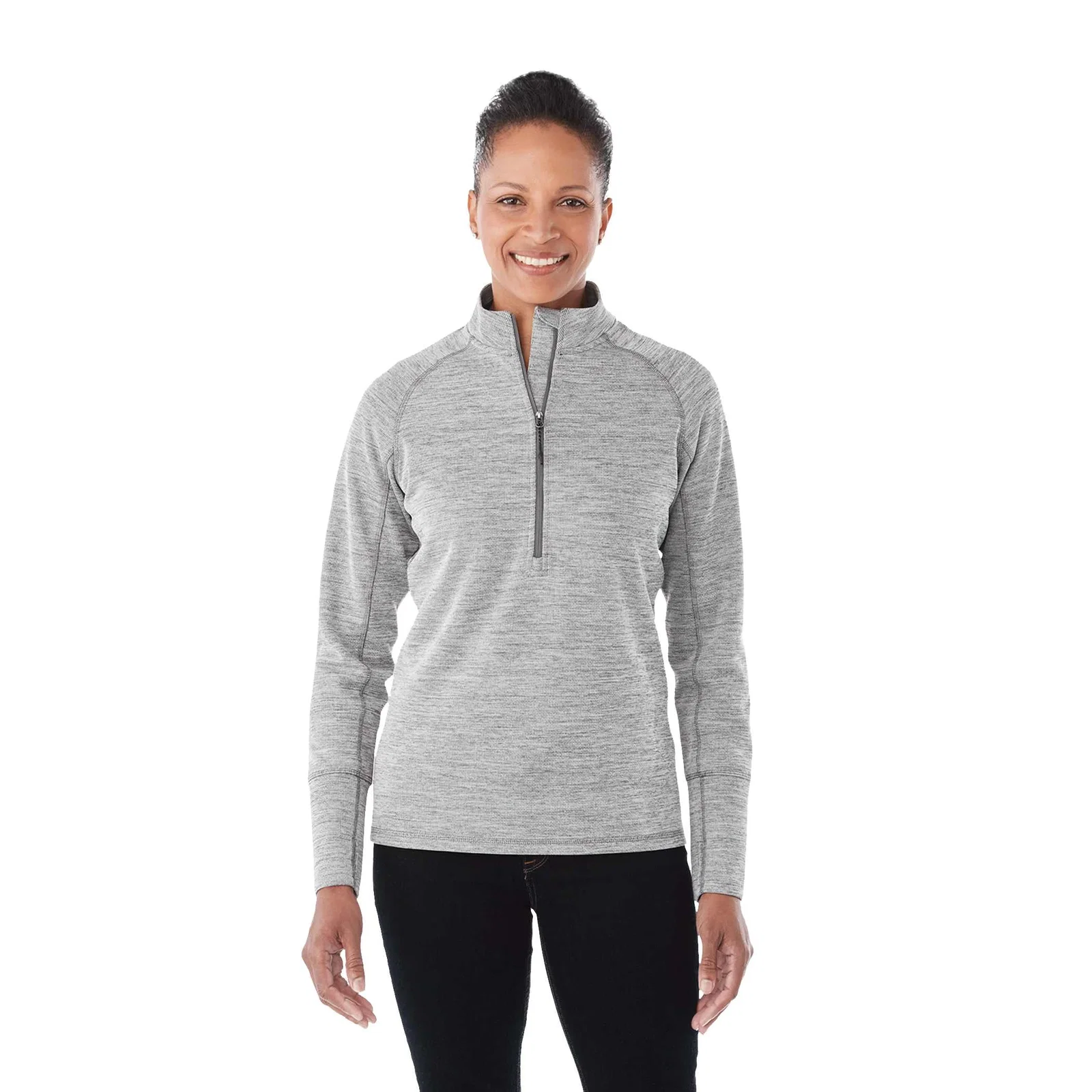 Customized Women's Performance Knit Half Zip - Thumb Holes Included — view 16