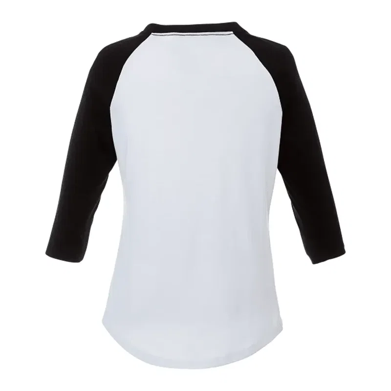 Custom Women's Dakota Three Quarter Raglan Tee — view 2