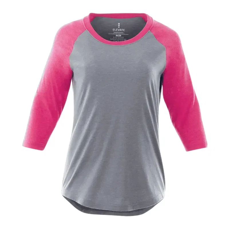 Custom Women's Dakota Three Quarter Raglan Tee — view 9