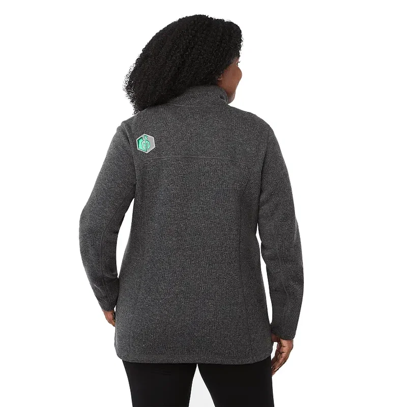 Custom Women's Darnell Full Zip Eco-Knit Sweater — view 17