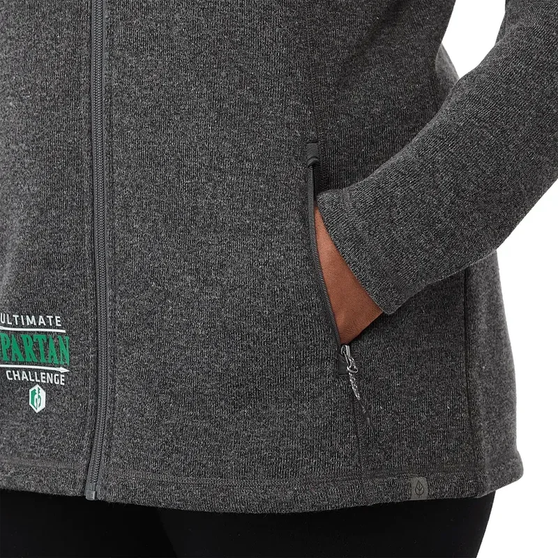 Custom Women's Darnell Full Zip Eco-Knit Sweater — view 19