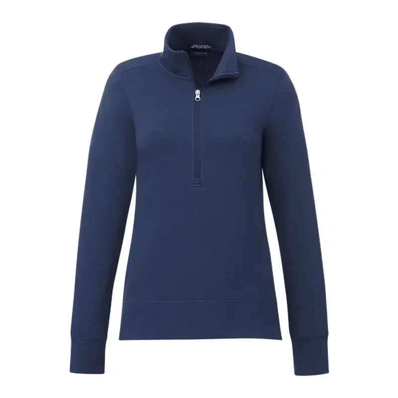 Custom Women's Dayton Classic Fleece Half Zip Pullover — view 8