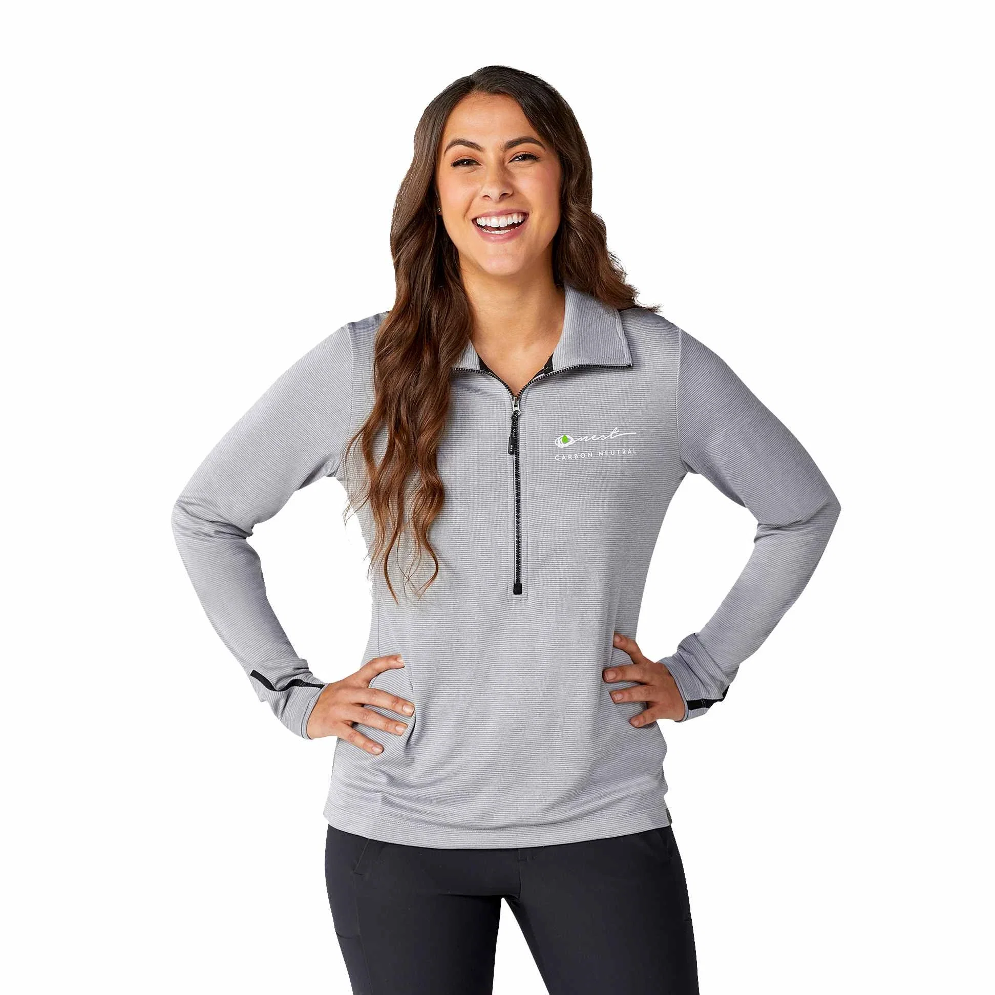 Personalized Women's DEGE Eco Knit Performance Half Zip Pullover — view 18