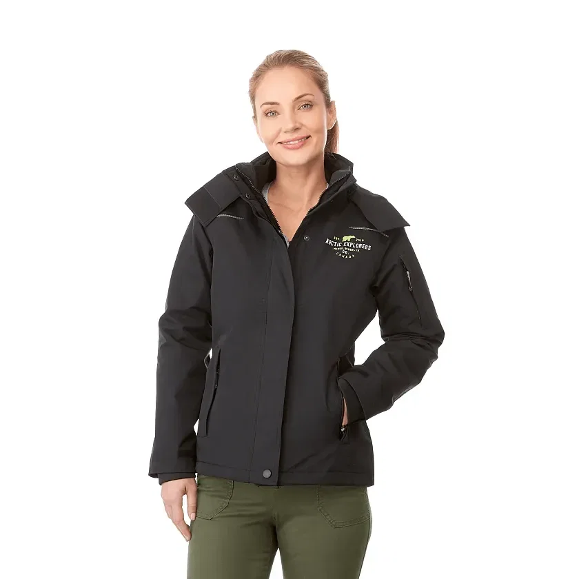 Custom Dutra 3-in-1 Women's Waterproof Jacket being worn