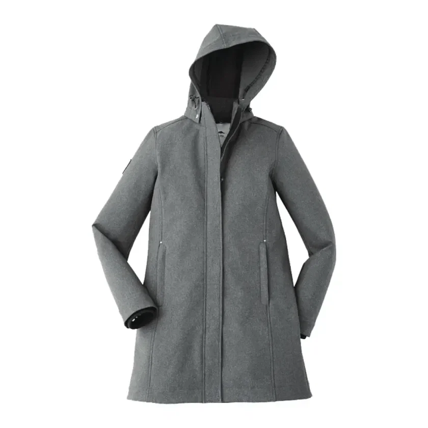 Custom Elkpoint Roots73 Women's Long Softshell Jacket with Detachable Hood — view 2