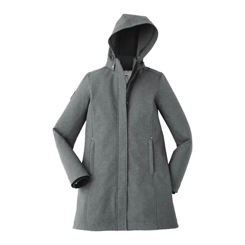 Custom Elkpoint Roots73 Women's Long Softshell Jacket with Detachable Hood — view 2