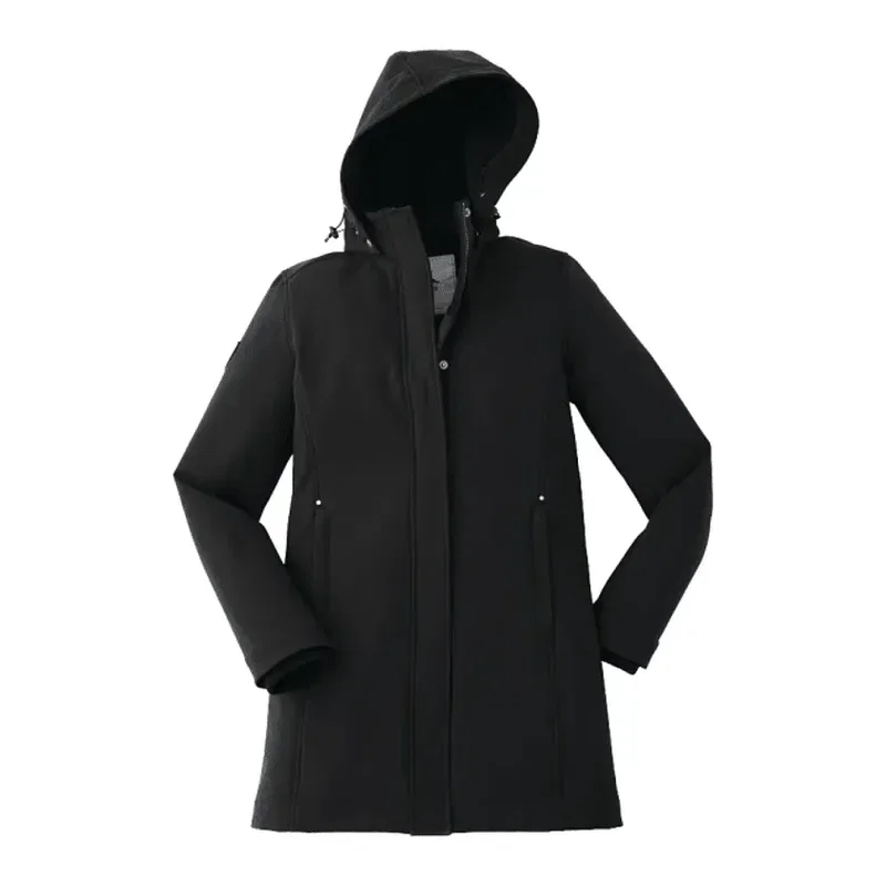 Custom Elkpoint Roots73 Women's Long Softshell Jacket with Detachable Hood — view 3