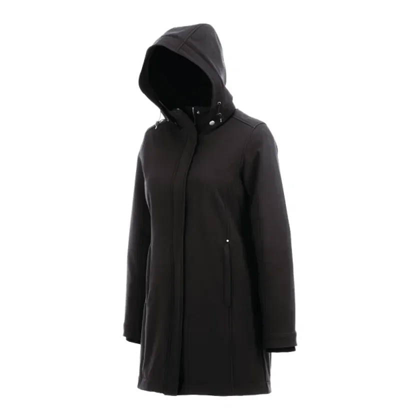 Custom Elkpoint Roots73 Women's Long Softshell Jacket with Detachable Hood — view 4