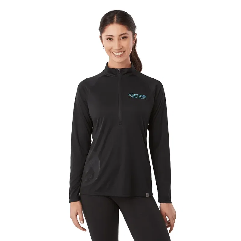 Branded Eco Knit Performance Half Zip for Women — view 10