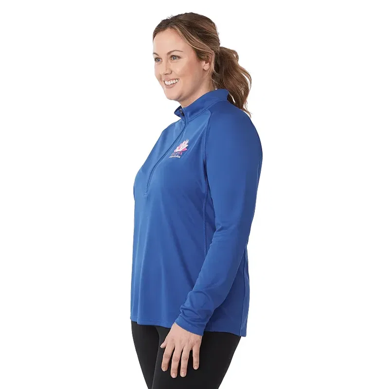 Branded Eco Knit Performance Half Zip for Women — view 17