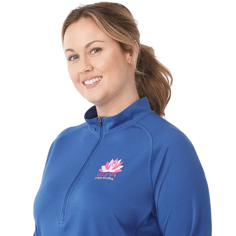 Branded Eco Knit Performance Half Zip for Women — view 18