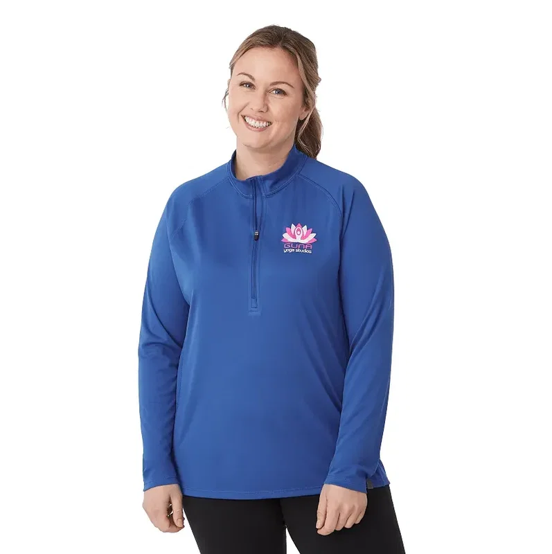 Branded Eco Knit Performance Half Zip for Women — view 19