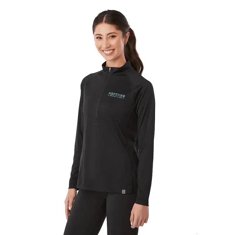 Branded Eco Knit Performance Half Zip for Women — view 8