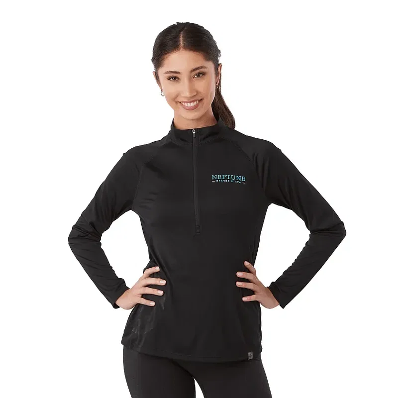 Branded Eco Knit Performance Half Zip for Women — view 9
