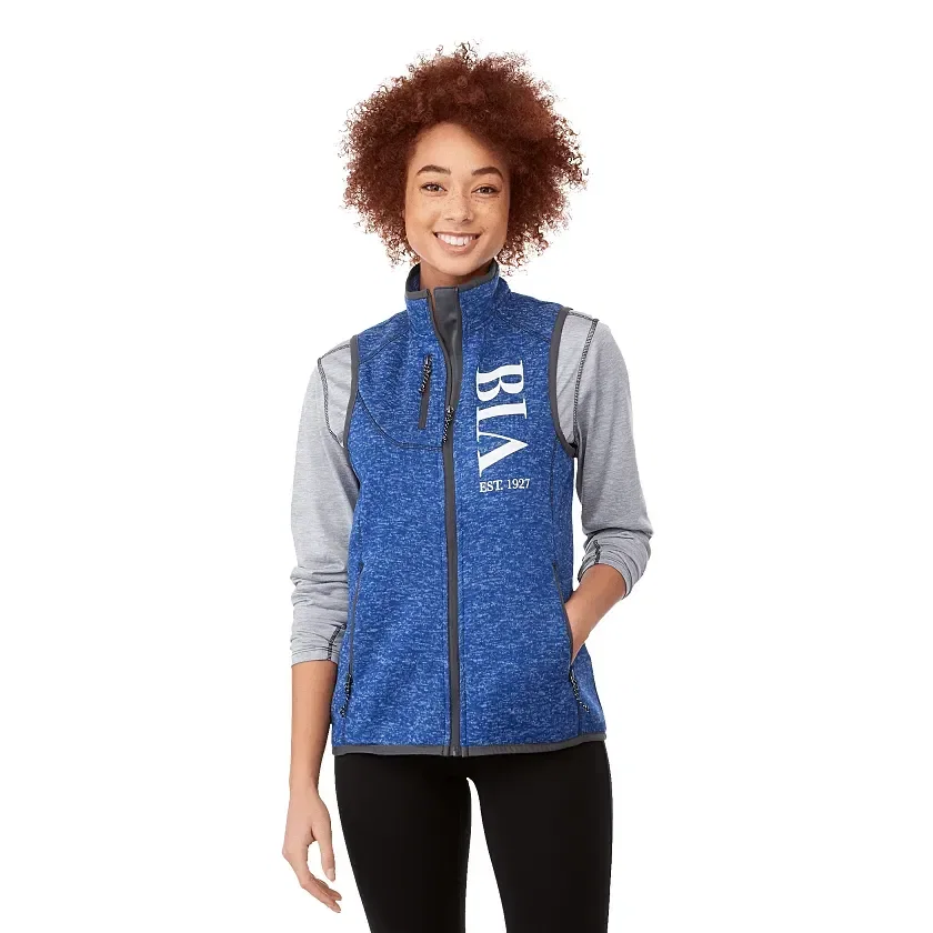 Custom Women's Fontaine Knit Vest being worn
