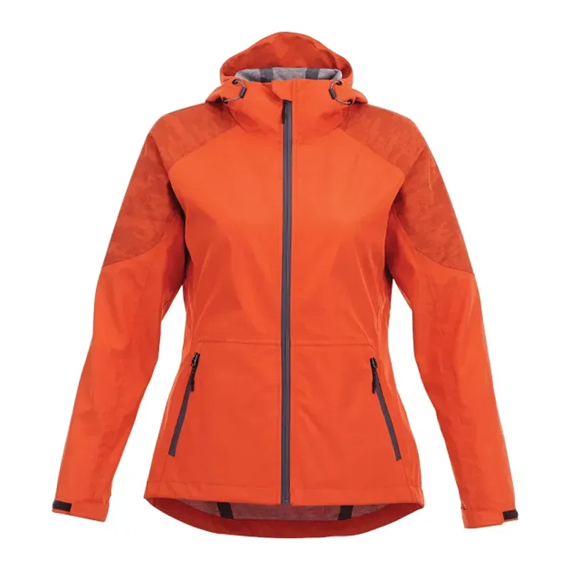 Personalized Waterproof Softshell Rain Jacket with Hood for Women — view 3