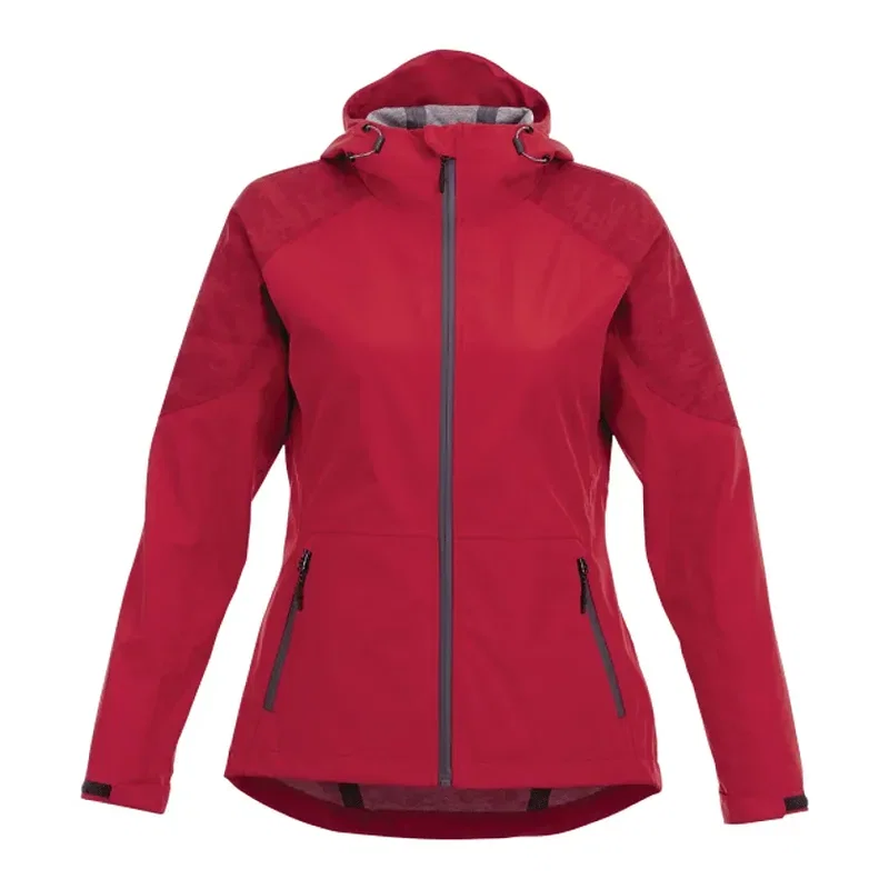 Personalized Waterproof Softshell Rain Jacket with Hood for Women — view 5