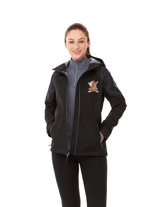 Personalized Waterproof Softshell Rain Jacket with Hood for Women — view 7