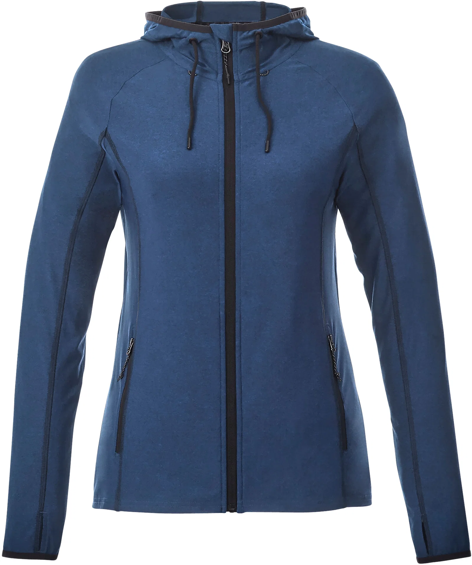 Custom Branded Women's Full Zip Lightweight Stretch Knit Jacket Hoodie - Kaiser Style — view 19