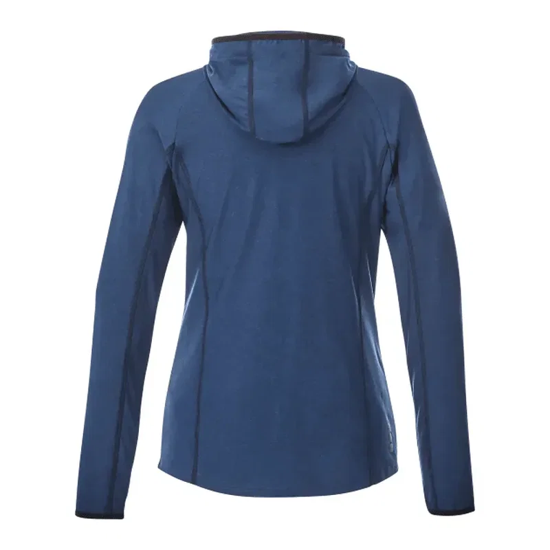 Custom Branded Women's Full Zip Lightweight Stretch Knit Jacket Hoodie - Kaiser Style — view 2