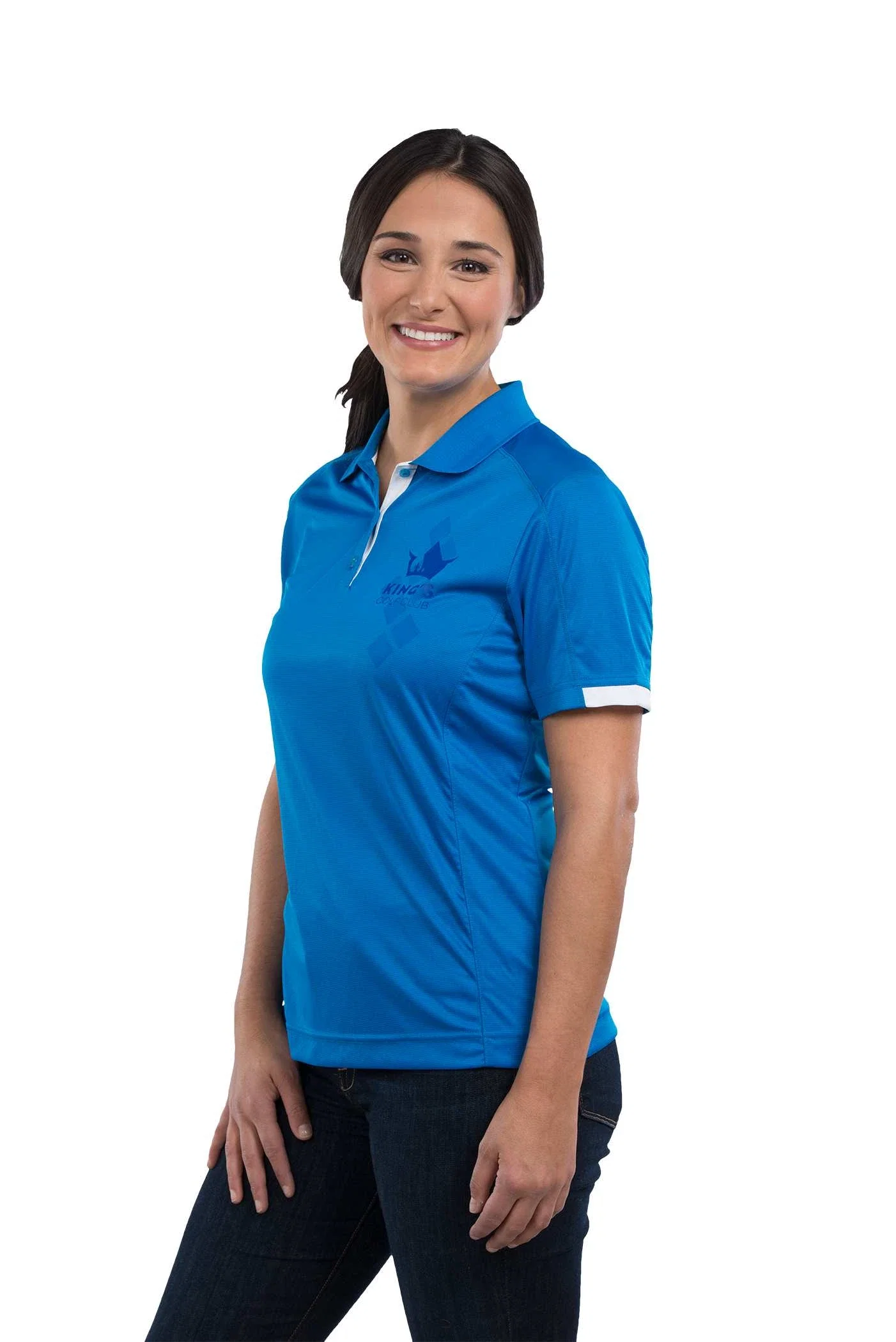 Custom Women's KISO Performance Polo with Moisture-Wicking Finish — view 60