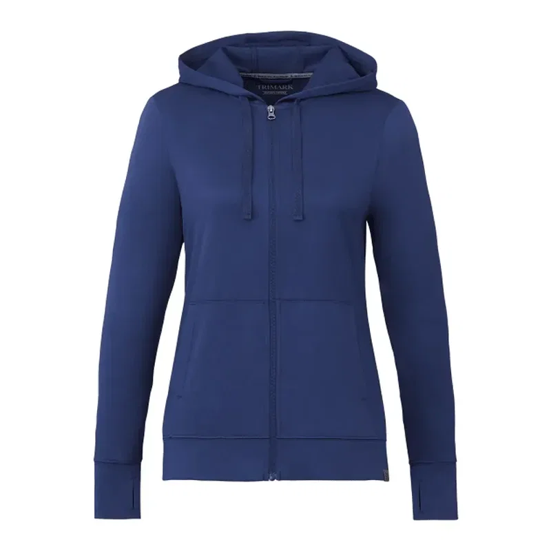 Branded Eco Knit Full Zip Women's Hoody — view 11
